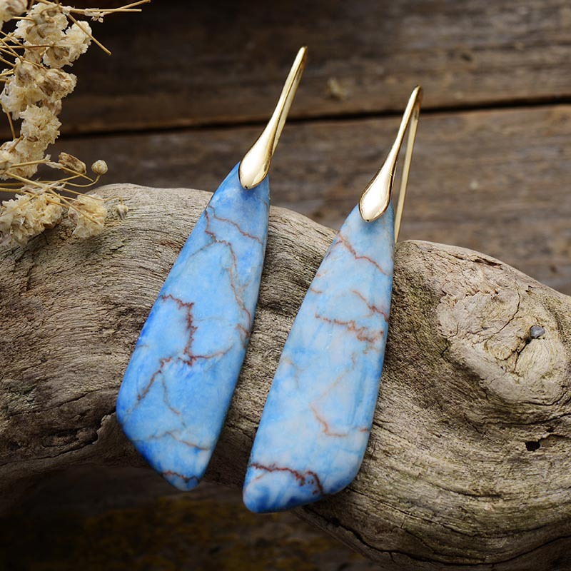 Natural Stone Geometric Pendant Earrings Wholesalers