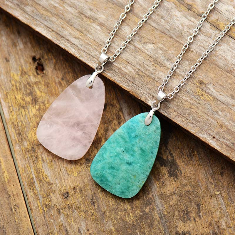 Natural Stone Geometric Pendant Necklace Wholesalers