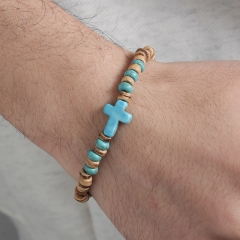 Pulsera De Hombre Con Cruz De Coco Al Por Mayor