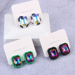 Pendientes Cuadrados De Diamantes Al Por Mayor