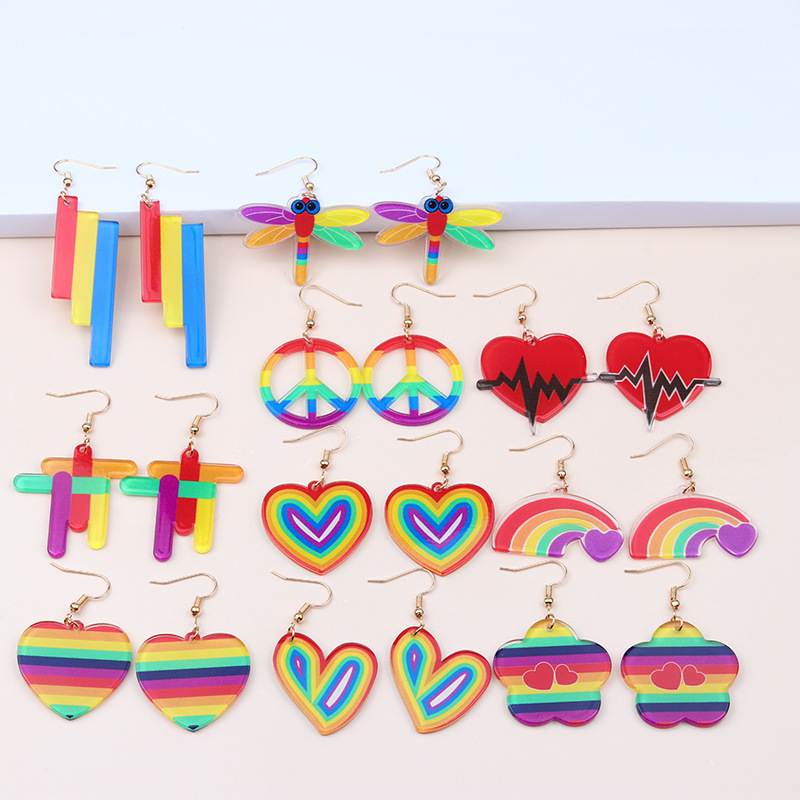Rainbow Love Eardrop Wholesalers