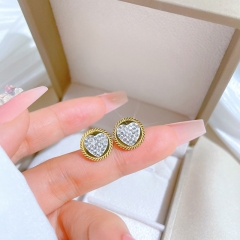 Diamond Round Love Earrings Wholesalers