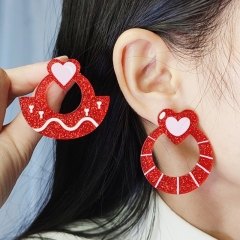 Geometric Love Earrings Necklace Wholesalers