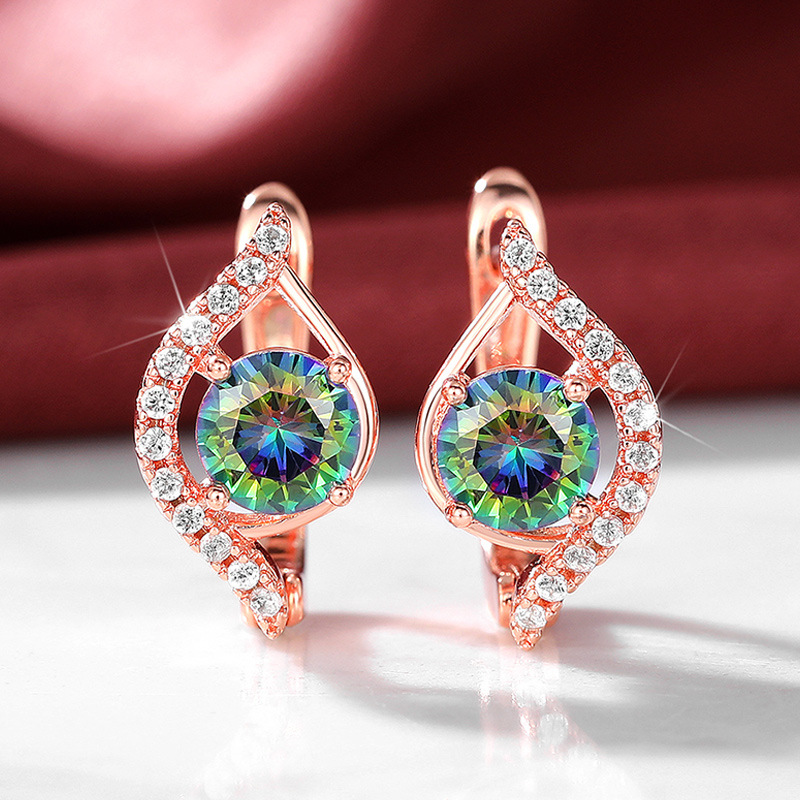 Mayorista De Orejas Redondas De Diamantes Completos