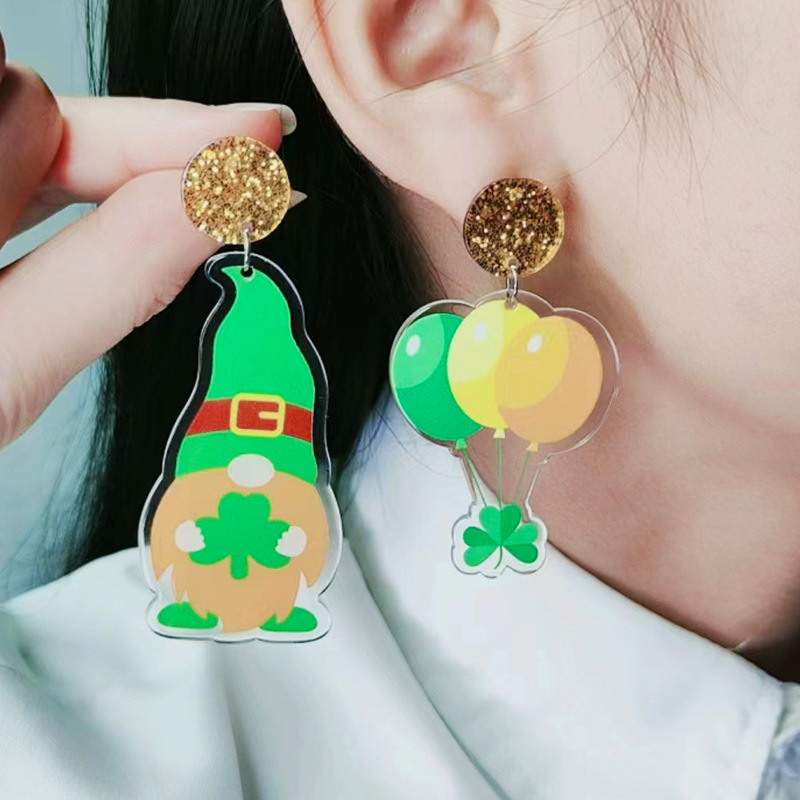 Cartoon Balloon Clover Hat Earring Wholesalers