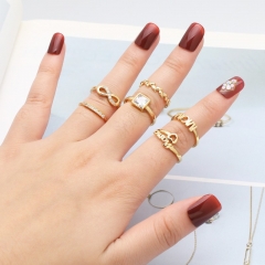 Día De La Madre Con Letras De Circón, Anillo De Apertura De Amor Mayorista