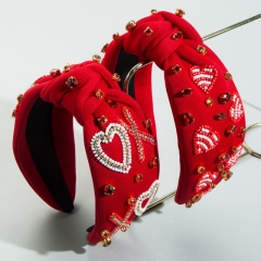 Rice Beads Love Knot Wide-brimmed Hair Accessories Wholesalers