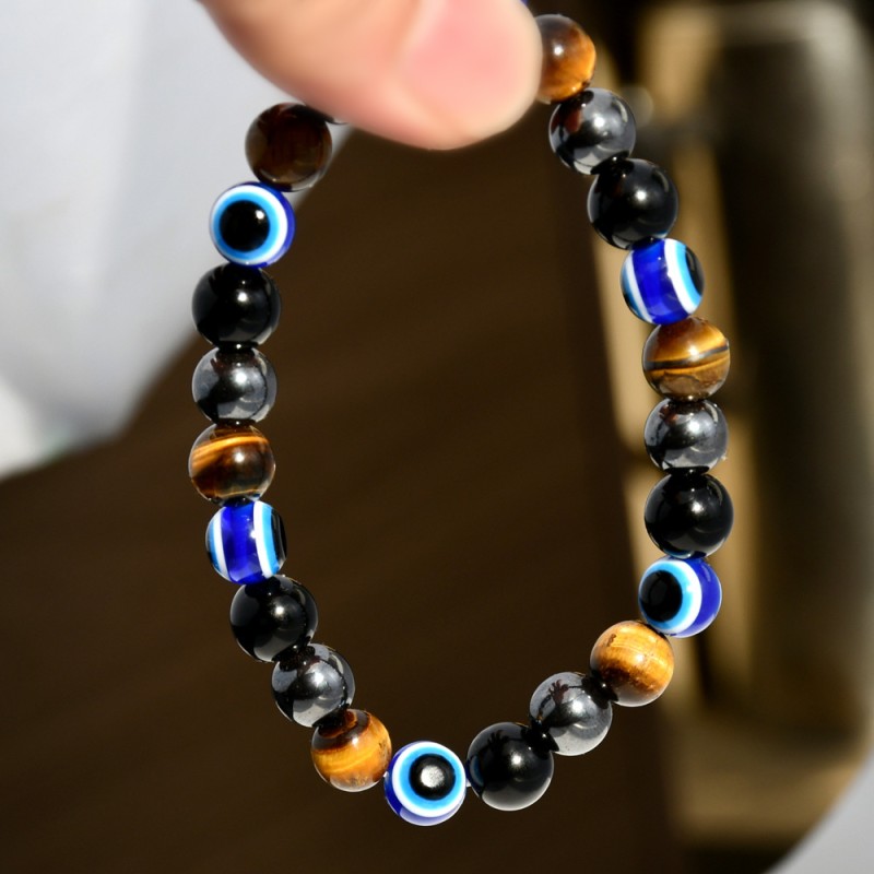 Pulsera Con Cuentas De Ojo Diablo Para Hombres Y Mujeres Mayoristas