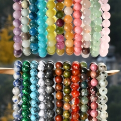 8mm Natural Stone Round Beads Crystal Bracelet For Men And Women With Wholesalers