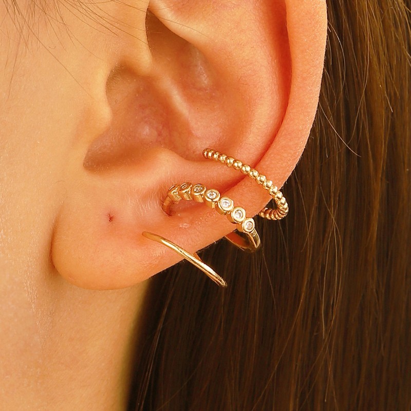 Mayorista De Pinzas De Oreja En Espiral Multicapa Con Incrustaciones De Diamantes