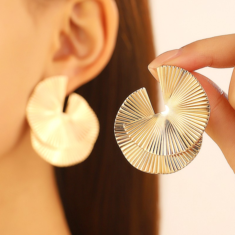 Textured Fan Earrings Wholesalers