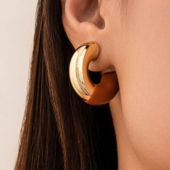 Colorblock C- Shaped Earrings Wholesalers
