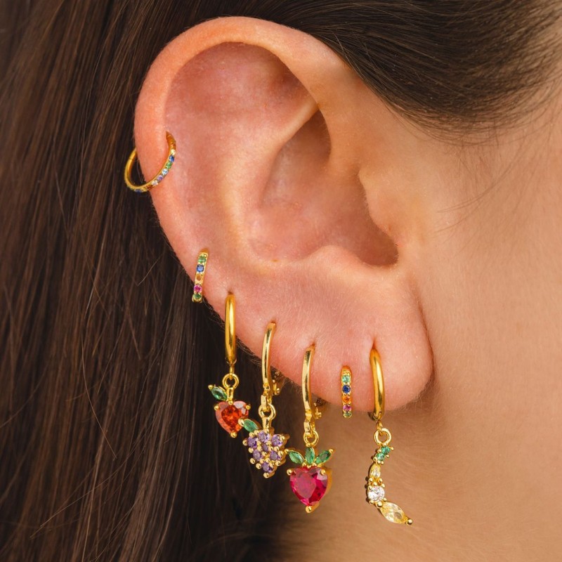 Color Zircon Fruit Earrings Wholesalers