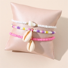 Colorful Rice Beads Shell Children's Bracelet Set Wholesalers