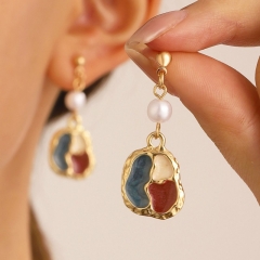 Colorblock Pearl Earrings Wholesalers