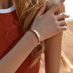 Copper Wide-brimmed Metallic Bracelet Wholesaler
