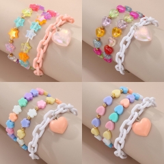 Juego De Pulsera De Pétalos En Forma De Corazón Mayorista