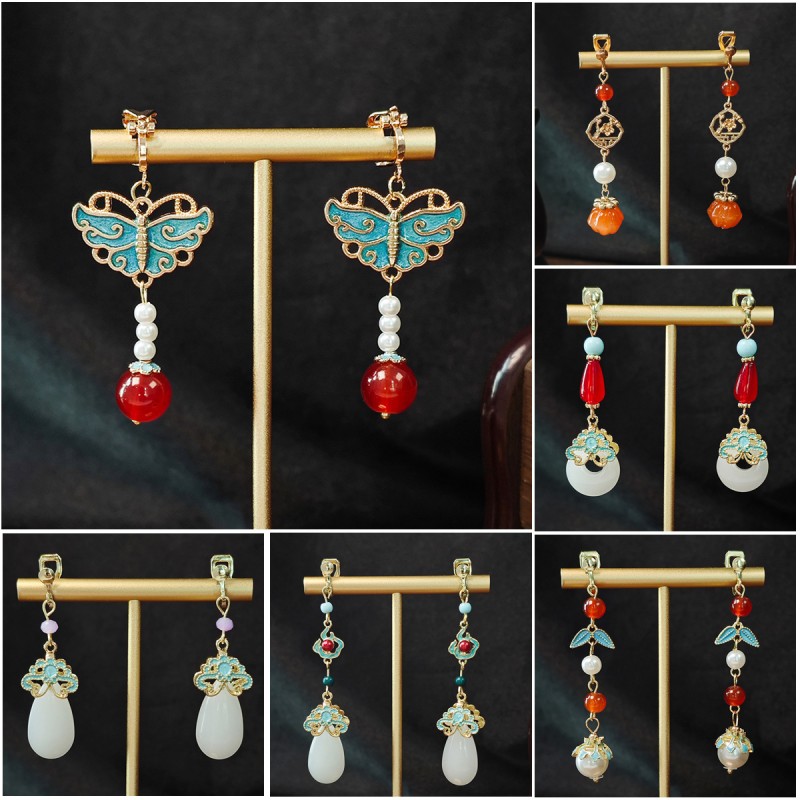Chinese Beaded Long Tassel Pearl Earrings Wholesalers