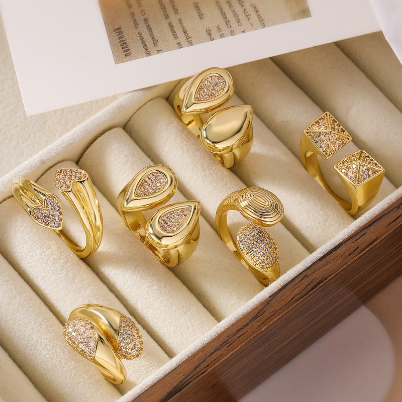 Zircon Geometric Open Ring Wholesalers