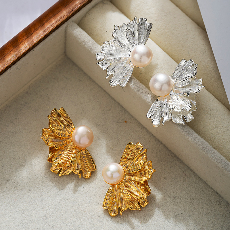 Pendientes De Perlas De Flores Al Por Mayor