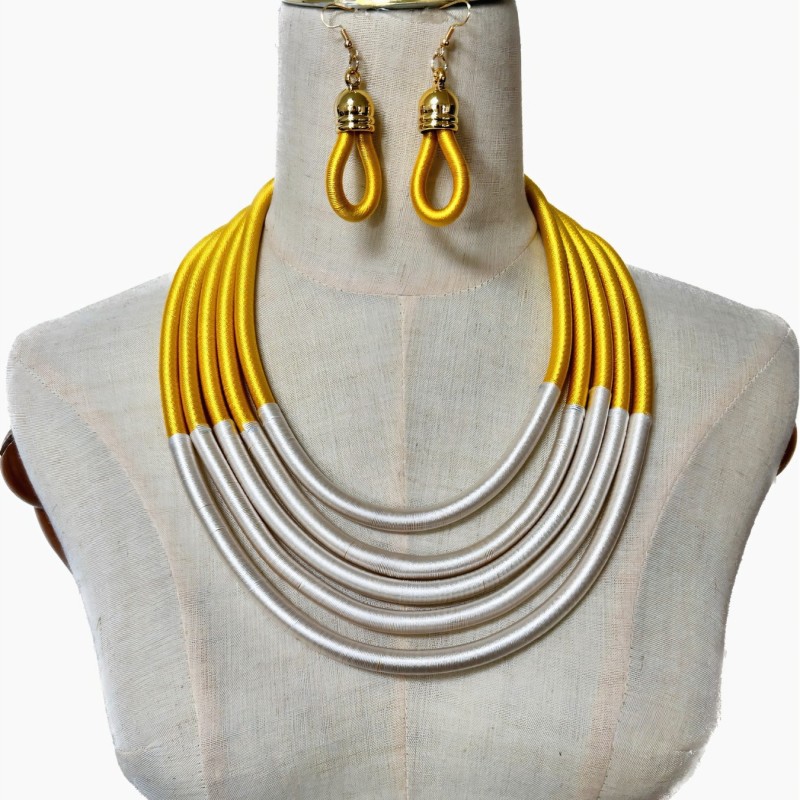 Multi-layer Woven Necklace Earrings Suit Wholesalers