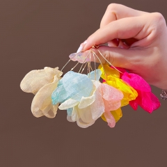 Fabric Flower Ear Ring Wholesalers