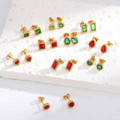 Stainless Steel Inlaid Zircon Earrings Wholesalers