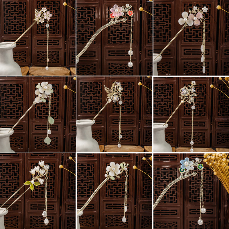New Chinese Orchid Tassel Hairpin Wholesaler