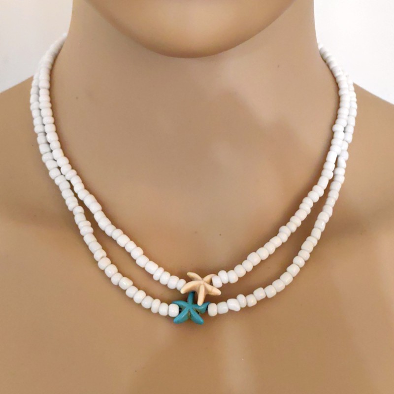 Starfish Rice Beads Shell Necklace Wholesalers