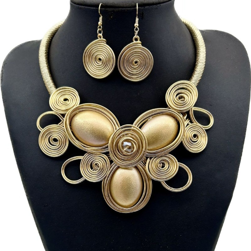 Diamond Flower Necklace Earrings Suit Wholesalers