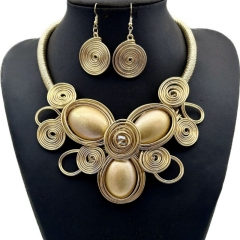 Diamond Flower Necklace Earrings Suit Wholesalers