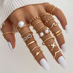 Juego De Anillo Abierto Pearl Butterfly Love Mayorista