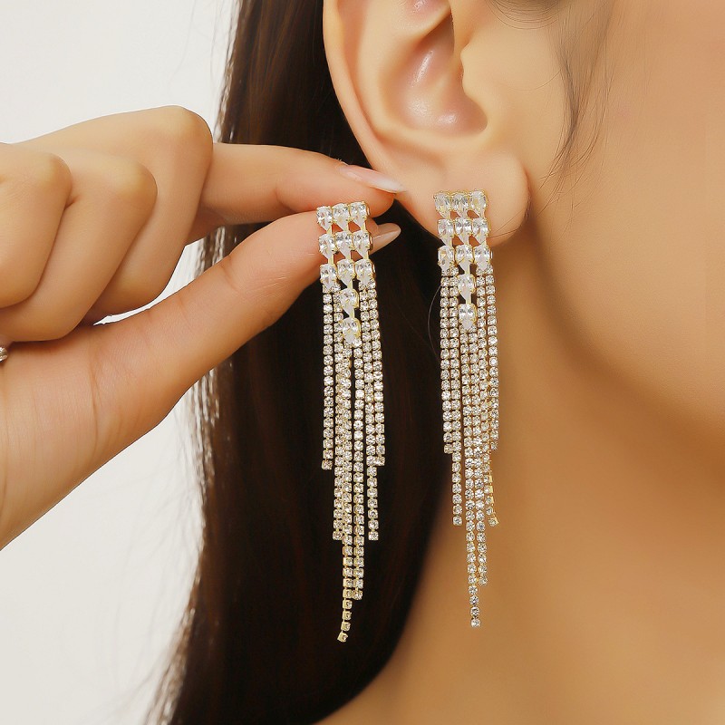 Zircon Tassel Earrings Wholesalers