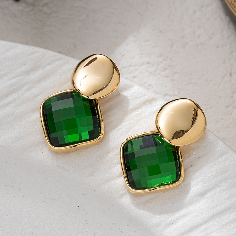 Pendientes De Cobre En Forma De Diamante Al Por Mayor