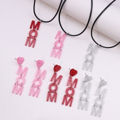 Mother's Day Mom Earrings Necklace Suit Wholesaler