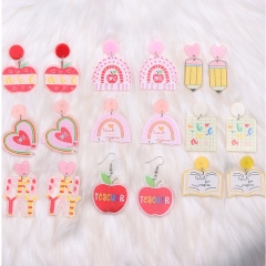 Teacher's Day Cartoon Contrast Earrings Wholesalers