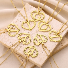 Heart-shaped Hollow Letter Pendant Necklace Wholesalers