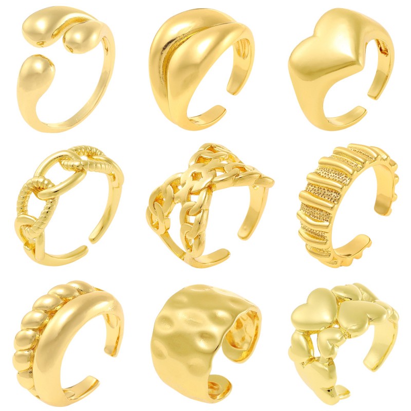 Heart-shaped Cross Multi-layer Opening Ring Wholesalers