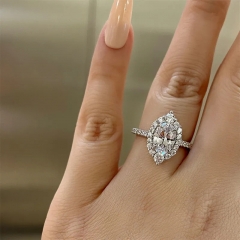 Inlaid Oval Zircon Ring Wholesalers
