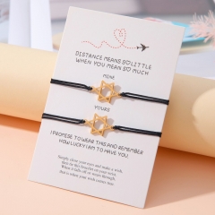 Five-pointed Star Adjustable Card Bracelet Suit Wholesaler