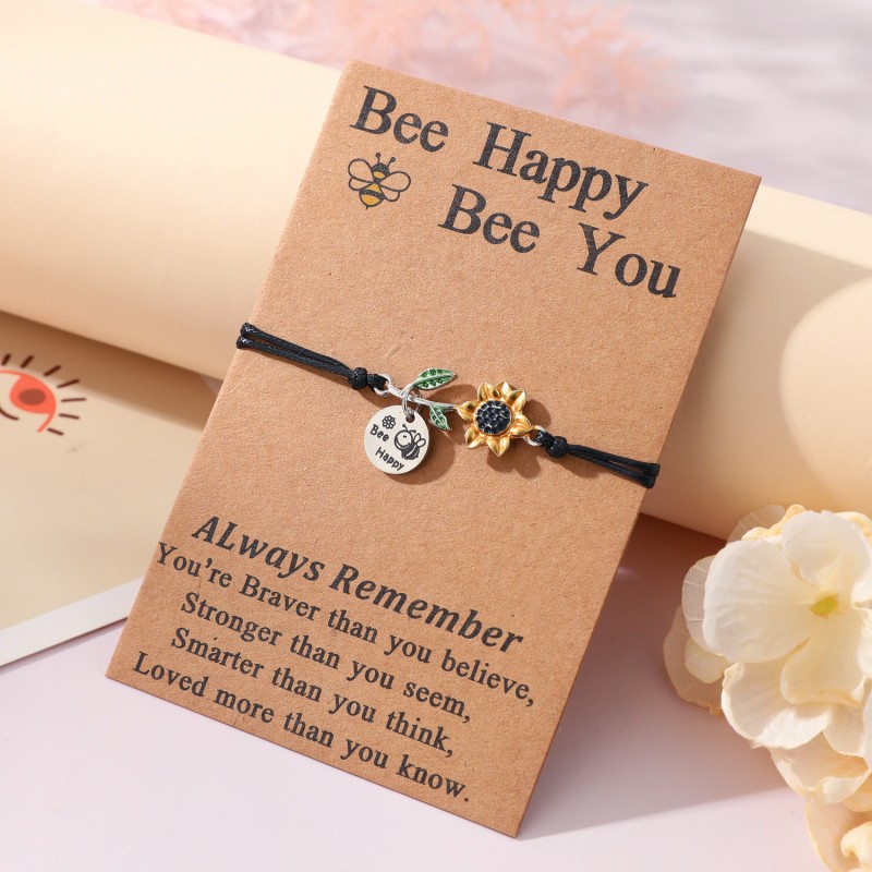 Bee Sunflower Card Bracelet Suit Wholesaler