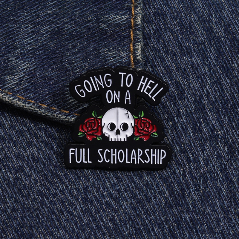 Funny Skull Flower Badge Wholesaler