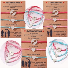 Mother's Day Grandparent-Child Card Bracelet Wholesaler