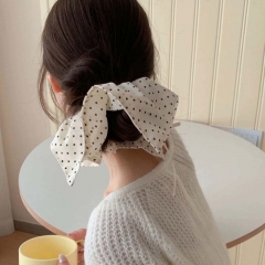 Polka Dot Ribbon Bow Hair Ring Wholesalers