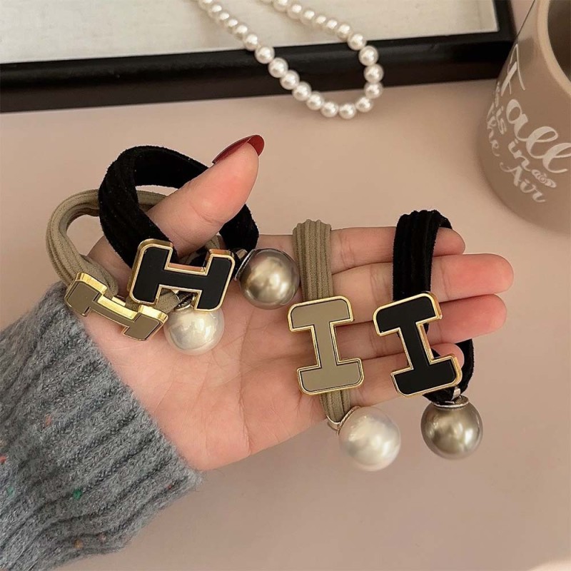 Pearl Letter High Elastic Hair Ring Wholesalers