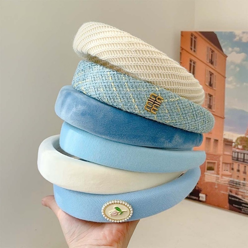 Diadema De Esponja De Ala Ancha Azul Cielo Al Por Mayor