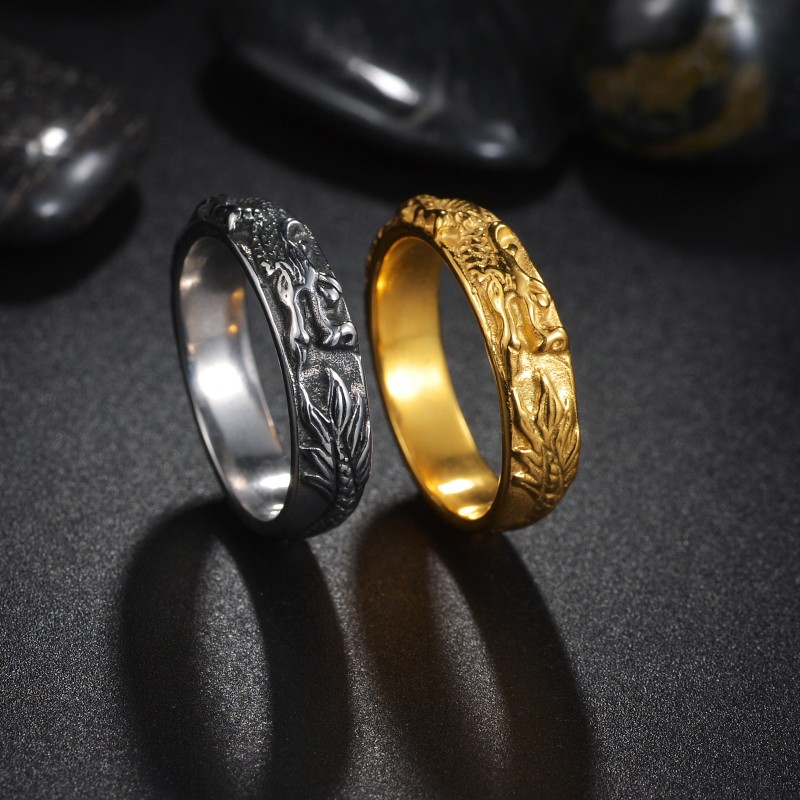 Dragon Texture Men Ring Wholesalers