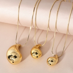 GLOSING WATER DROP PENDANT NECKLACE
