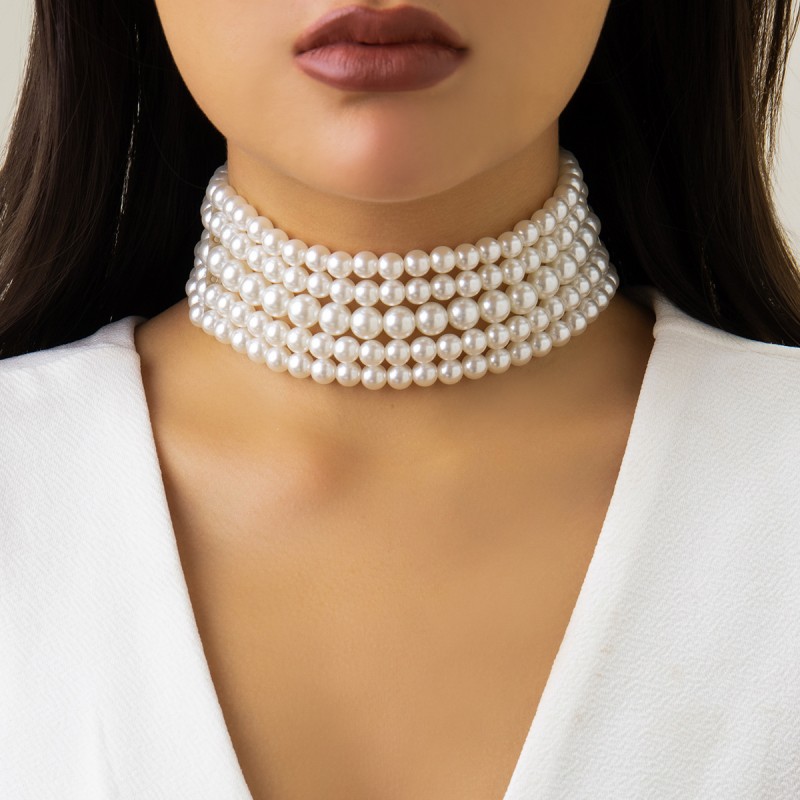Collar De Perlas Multicapa Mayorista