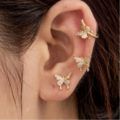 Mayorista De Clips De Oreja De Mariposa Con Incrustaciones De Circón